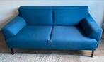 Blauwe tweezitsbank 182cm breed Rolf Benz inclusief hocker, Huis en Inrichting, Ophalen, Gebruikt, 150 tot 200 cm, Tweepersoons