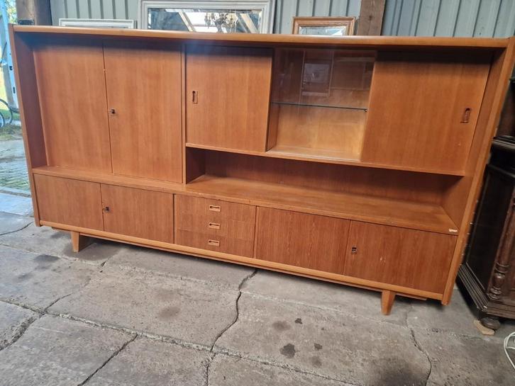 Vintage Gsl dressoir highboard wand/ bar kast mid century, Huis en Inrichting, Kasten | Dressoirs, Zo goed als nieuw, 25 tot 50 cm