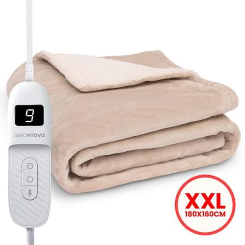 Seranova elektrische deken - warmtedeken XXL - 180x160, Huis en Inrichting, Woonaccessoires | Plaids en Woondekens, Zo goed als nieuw