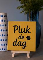 Okergele tegel 'Pluk de dag' 13x13cm, Ophalen of Verzenden, Nieuw
