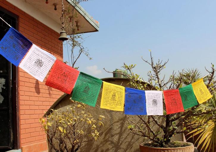 5 kleine rollen katoenen tibetaanse gebedsvlaggen, Diversen, Vlaggen en Wimpels, Nieuw, Verzenden