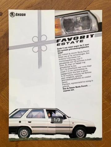 Skoda Favorit Estate folder beschikbaar voor biedingen