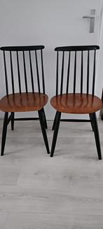 Vintage Spijlenstoelen  - Set van 2, Huis en Inrichting, Ophalen, Gebruikt, Twee, Zwart