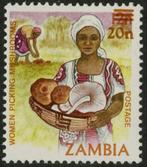 Zambia 1986 Paddenstoelen plukker overdruk nwe waarde pfr, Verzenden, Zambia, Postfris