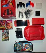 Nintendo Switch Mario Editie + 3 Games, Spelcomputers en Games, Avontuur en Actie, Online, 1 speler, Ophalen of Verzenden