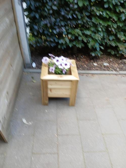 Mooie bloem bakken, Tuin en Terras, Bloembakken en Plantenbakken, Zo goed als nieuw, Hout, Rechthoekig, Ophalen
