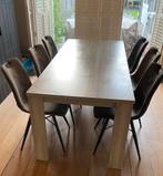 Gratis afhalen: Lichte houten eettafel (gecoat) 200x90, Huis en Inrichting, Tafels | Eettafels, Ophalen, Gebruikt, 200 cm of meer