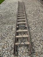 Houten ladder uitschuifbaar, Doe-het-zelf en Verbouw, Ladders en Trappen, Ophalen, Gebruikt, Ladder, Opvouwbaar of Inschuifbaar