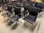 10x Zwarte Kantoorstoelen vergaderstoelen Cádiz, Ophalen, Gebruikt, Zwart, Metaal
