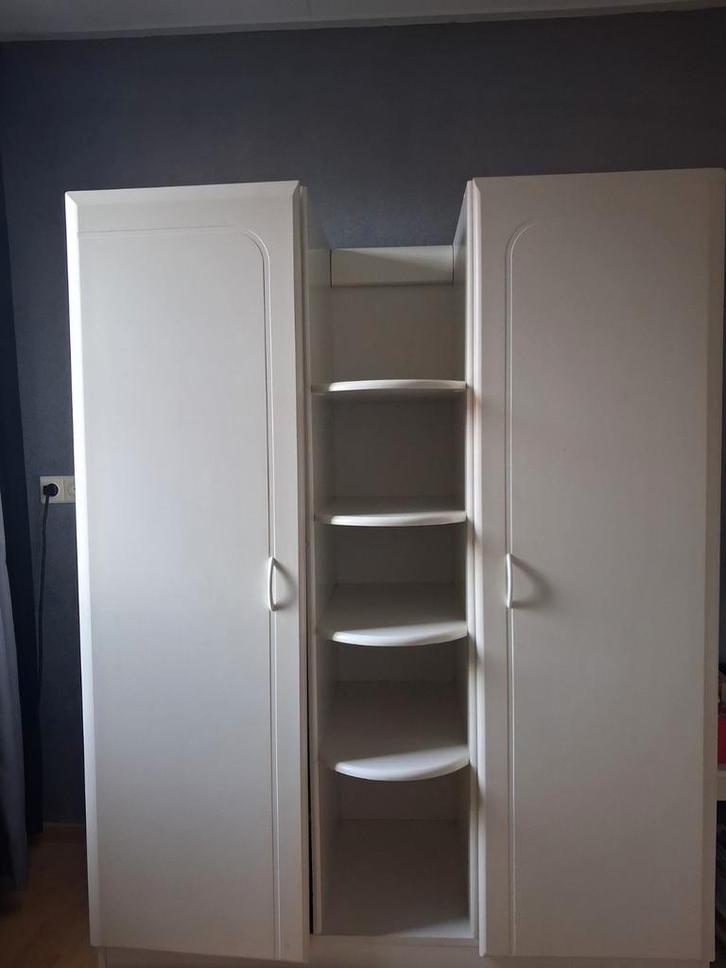 2 deurs kledingkast:1deur hangdeel met plank,1 deur5 planken, Huis en Inrichting, Kasten | Kledingkasten, Gebruikt, 150 tot 200 cm