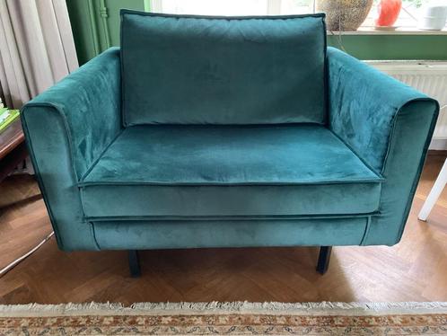 Amsterdam velvet loveseat groen Sissy Boy, Huis en Inrichting, Fauteuils, Zo goed als nieuw, 100 tot 125 cm, 75 tot 100 cm, Ophalen