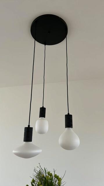 Calex hanglamp Retro Armatuur zwart + 3x Calex arctic
