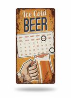 Metalen bord/kalender Ice Cold Beer, Huis en Inrichting, Ophalen of Verzenden, Nieuw