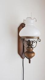brocante - vintage - retro wandlamp, Gebruikt, Ophalen, Glas