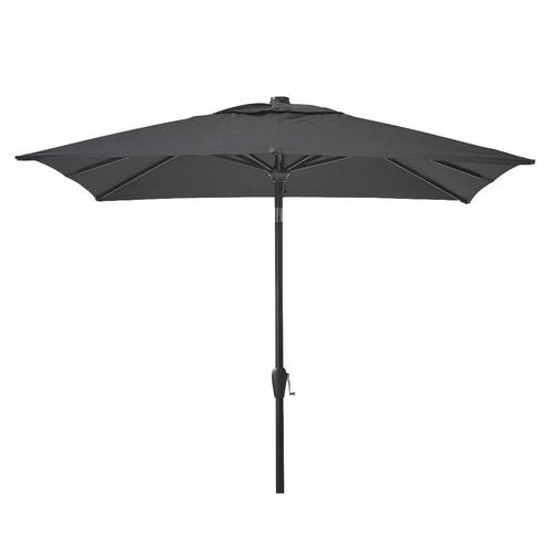 STOKPARASOL MET RATEL ZWART 2,5M PARASOLS PARASOL IBIZA, Tuin en Terras, Parasols, Nieuw, Stokparasol, 2 tot 3 meter, Ophalen of Verzenden