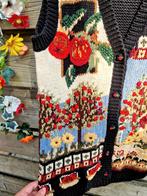 Ontzettend uniek vintage Heirloom Collectibles gebreid gilet, Ophalen of Verzenden, Zo goed als nieuw, Maat 38/40 (M), Zwart