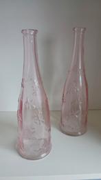 Leuke set van 2 roze Ikea vaasjes, Ophalen of Verzenden, Minder dan 50 cm, Rood, Glas