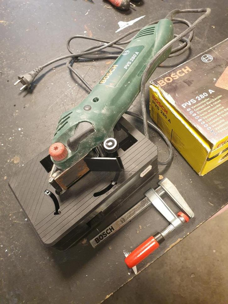 Vario Bandschuurmachine met Onderstel, Doe-het-zelf en Verbouw, Gereedschap | Schuurmachines, Gebruikt, Bandschuurmachine, Minder dan 600 watt