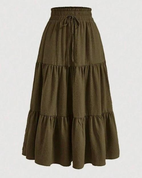Rok Yara Legergroen ** NIEUW**, Kleding | Dames, Grote Maten, Nieuw, Rok, Groen, Verzenden
