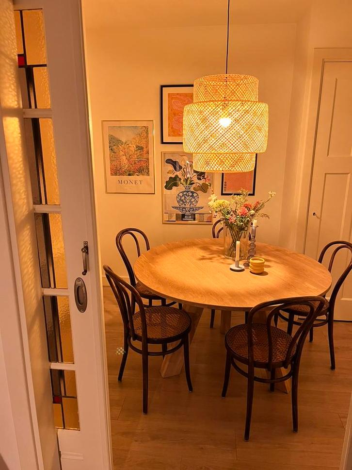 Ronde eettafel 130 cm (6 personen), Huis en Inrichting, Tafels | Eettafels, Zo goed als nieuw, 100 tot 150 cm, Rond, Ophalen
