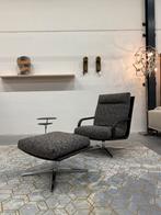 Nieuw Leolux Kudo Fauteuil met poef State stof design stoel