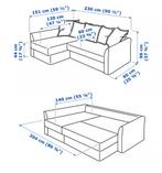 Ikea HOLMSUND Hoekbank - Borgunda Beige, Ophalen, Zo goed als nieuw, Stof