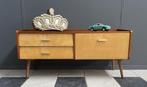 Juli 1958 laag dressoir 2 kleuren hout 2 lade TV kast 1 klep, Huis en Inrichting, Kasten | Ladekasten, Ophalen, Gebruikt, 100 tot 150 cm