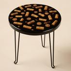 BLACK FRIDAY -  Epoxy Bijzettafeltje, Zwart Hoogglans, Huis en Inrichting, Tafels | Bijzettafels, Minder dan 55 cm, Metaal of Aluminium