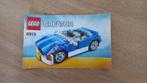Lego 6913 Creator Blauwe Sportwagen 6-12 jr, Ophalen of Verzenden, Zo goed als nieuw, Complete set, Lego