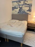 Ikea bed & stevig matras 200x160 lichtgroen/grijze stof, Ophalen, Tweepersoons, Zo goed als nieuw, 200 cm
