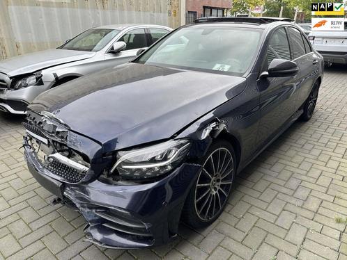 MERCEDES-BENZ C-KLASSE AMG/PANO/LED/NAVI/PDC/LEDER/SIDE-ASSI, Auto diversen, Schadeauto's, Automaat, Benzine, Sedan