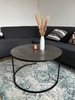 Industriele salontafel, Huis en Inrichting, Tafels | Salontafels, 100 tot 150 cm, Rond, Zo goed als nieuw, Minder dan 50 cm