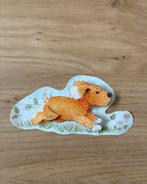 3D plaatje, bruine hond rennen, Ophalen, Nieuw, Dieren