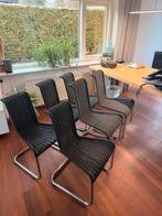 Tecta B20 Zwarte Eetkamerstoelen - Set van 6, Zwart, Ophalen of Verzenden, Zo goed als nieuw, Metaal