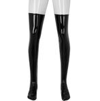 Zwarte leren heren kousen / mannen lingerie sissy sexy, Verzenden, Nieuw, Zwart