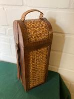 Flessenhouder van leer, hout., Ophalen of Verzenden, Zo goed als nieuw, Minder dan 5 flessen, Minder dan 50 cm