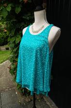frisse blauw groene top met witte stippels van MNG mt L, Kleding | Dames, MNG, Maat 42/44 (L), Ophalen of Verzenden, Zo goed als nieuw