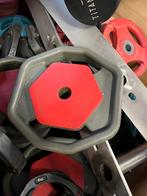 10 x 10 kg reebok 30 mm halter schijven  gewichten, Ophalen, Gebruikt, Schijven, Reebok