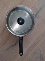 BK hapjespan met glazen deksel, 26 cm, Ophalen of Verzenden, Gebruikt, Rvs