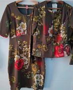 Olijfgroen jasje met jurk bloempatroon Kyra & Ko mt L/XL 40, Kleding | Dames, Jurken, Maat 38/40 (M), Nieuw, Ophalen of Verzenden