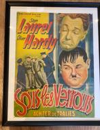Laurel & Hardy  bioscoop poster , zeldzaam, Ophalen of Verzenden, Zo goed als nieuw, Mens