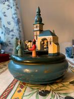 Houten speeldoos Schwarzwald, Driekoningen + kerk, engelen, Verzenden