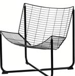 Stijlvolle metalen stoel, Ophalen, Zwart, Zo goed als nieuw, Metaal