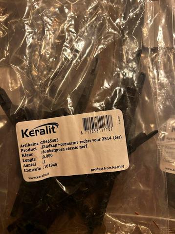 Te koop: Keralit eindkap + connector rechts 2814 donkergroen beschikbaar voor biedingen