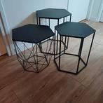 Hexagon salon of bijzet tafel set, Ophalen, 50 tot 100 cm, Rond, 50 tot 100 cm