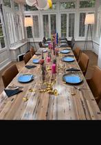 Design eettafel van merk Houtmerk 250 x 100, Huis en Inrichting, Eikenhout, 200 cm of meer, Zo goed als nieuw, Vijf personen of meer