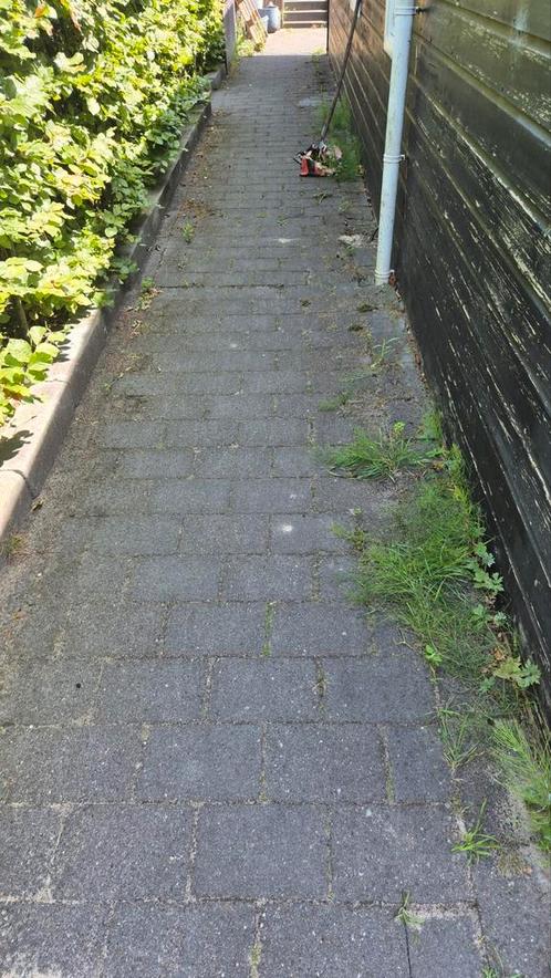34m2 getrommelde antraciete abbeystones bestrating, Tuin en Terras, Tegels en Klinkers, Gebruikt, Terrastegels, Beton, 10 m² of meer