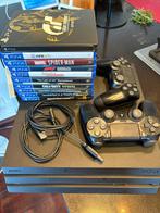 PS4 Pro 1TB + 2 Controllers + 10 Games, Spelcomputers en Games, Met 2 controllers, Ophalen of Verzenden, 1 TB, Pro