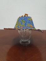 Vintage jr’80 Indonesische Batik opvouwbare zonnehoed/waaier, 56 of 57 cm (M, 7 of 7⅛ inch), Hoed, Ophalen of Verzenden, Zo goed als nieuw