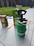 Ceta Bever Tuinhout Beits Sprayer + 1,5 Blikken Beits, Doe-het-zelf en Verbouw, Verf, Beits en Lak, Ophalen, Gebruikt, Wit, Beits